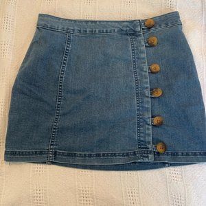 Free People Denim Mini Skirt
